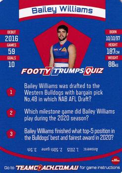2021 Team Coach AFL #63 Bailey Williams Back